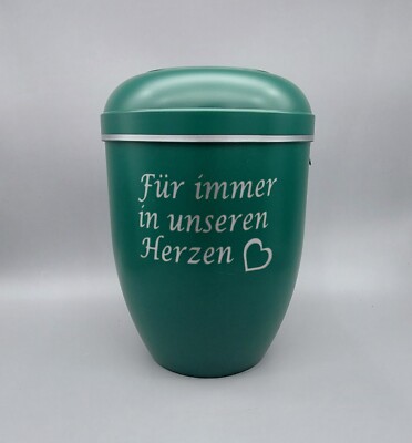 Bio Urne Naturstoff  Gratis Versand Zertifikat Biourne Top Bestatter Farbe Green