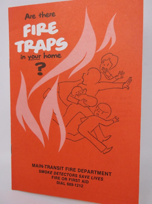 1982 ''Are There Fire Traps in Your Home?'' Fire Prevention Booklet