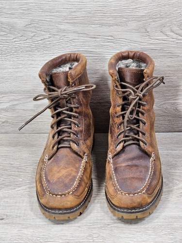 Eastland Charlie 1955 Women's Brown Boots Lace-up Faux Fur Winter Shoes 7.5 - Picture 11 of 14
