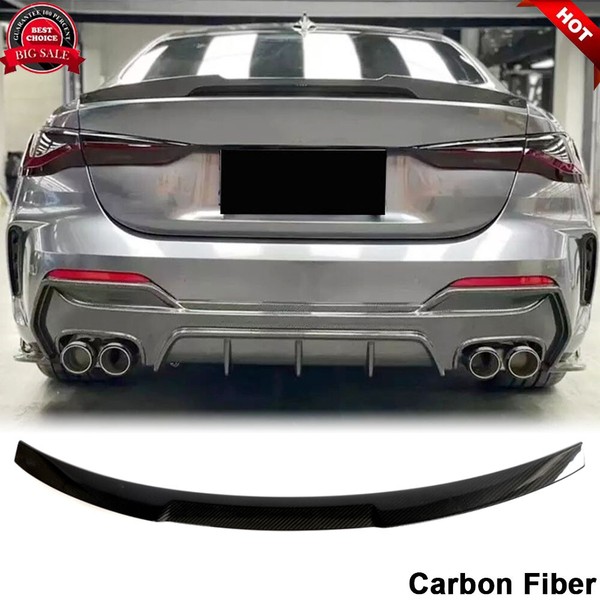 Per Bmw Serie 4 G22 G82 M4 Coupè 2021UP Dry Carbon Spoiler Bagagliaio Posteriore Labbro Ala-image