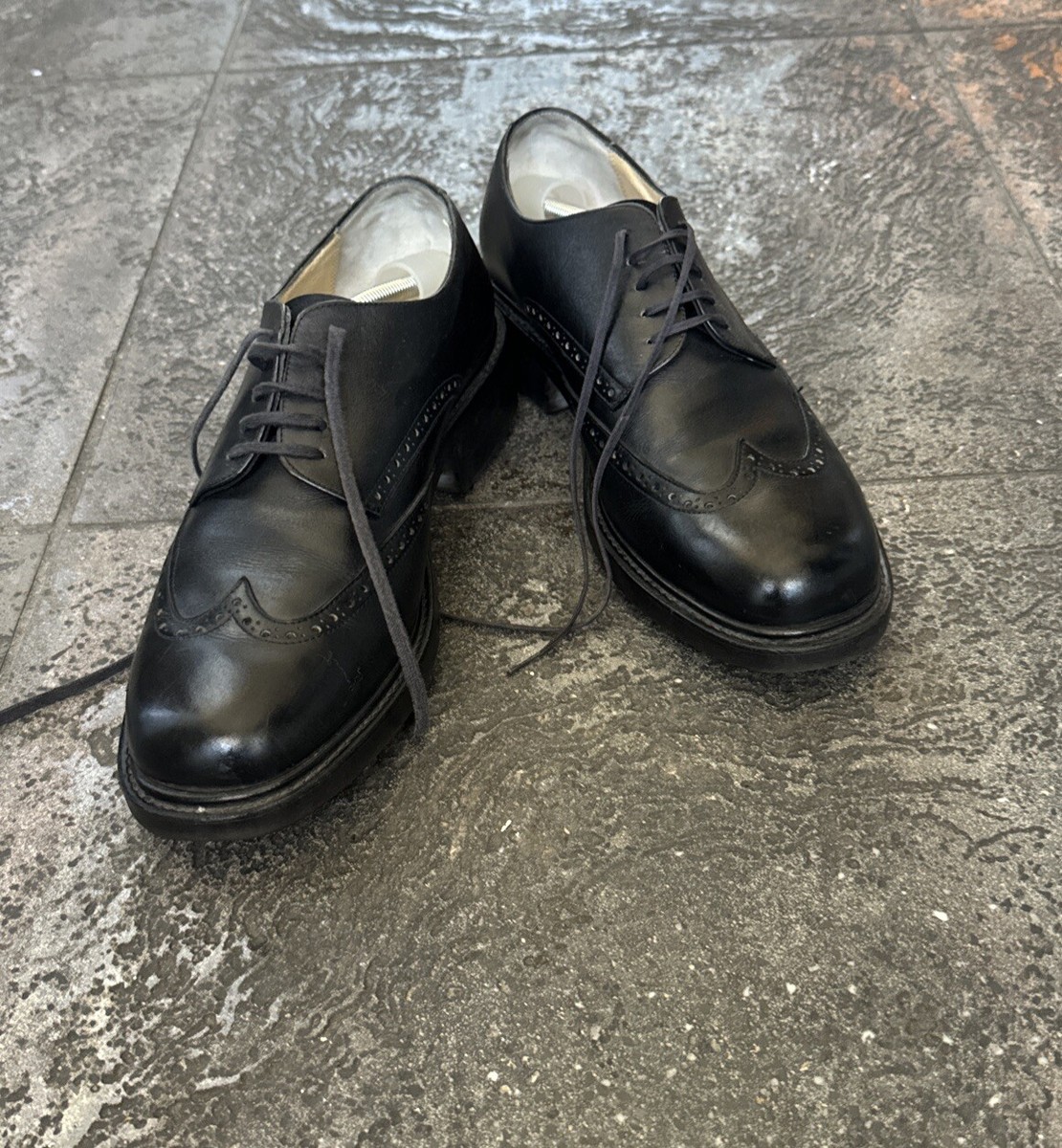 Joseph J. Fenestrier Mens Derby Oxfords Sz UK 8, Us 7, Black Shoes