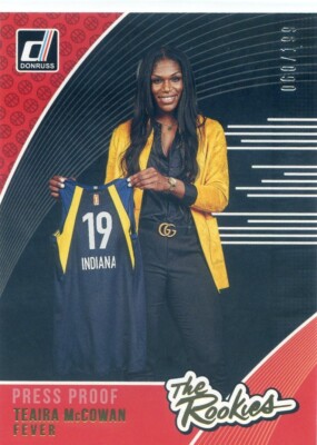 2019 Panini Donruss WNBA TEAIRA MCCOWAN RC THE ROOKIES #4 PRESS PROOF #60/199