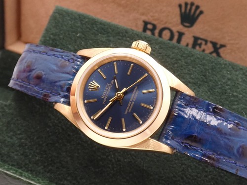 ROLEX OYSTER PERPETUAL LADY 76188 ORO MASSICCIO 18 KT ANNO 1999 AUTOMATICO WATCH - Foto 5 di 13