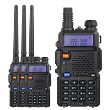US 4x Baofeng UV-5R Dual-Band VHF UHF FM Transceiver Ham Two-way Radio Scanner