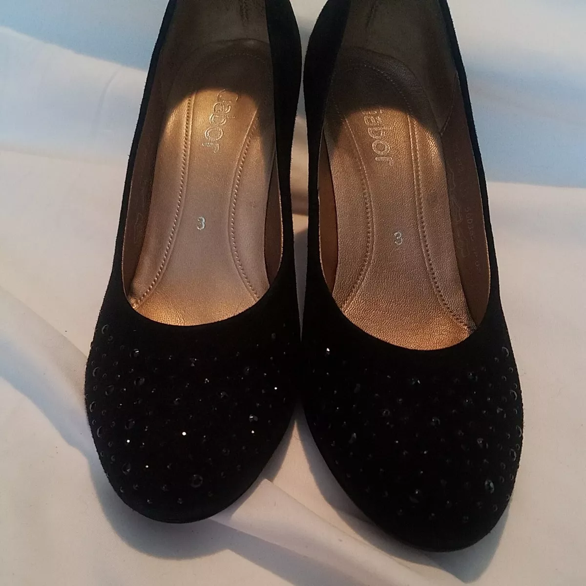 Ladies Pre-owned Suede Size 3 Red Soles Rhinestones | eBay