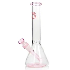 Girly Bong Hello Kitty 10" Beaker Bong w/ ICE catcher 5mm Thick Pink Girly Bong