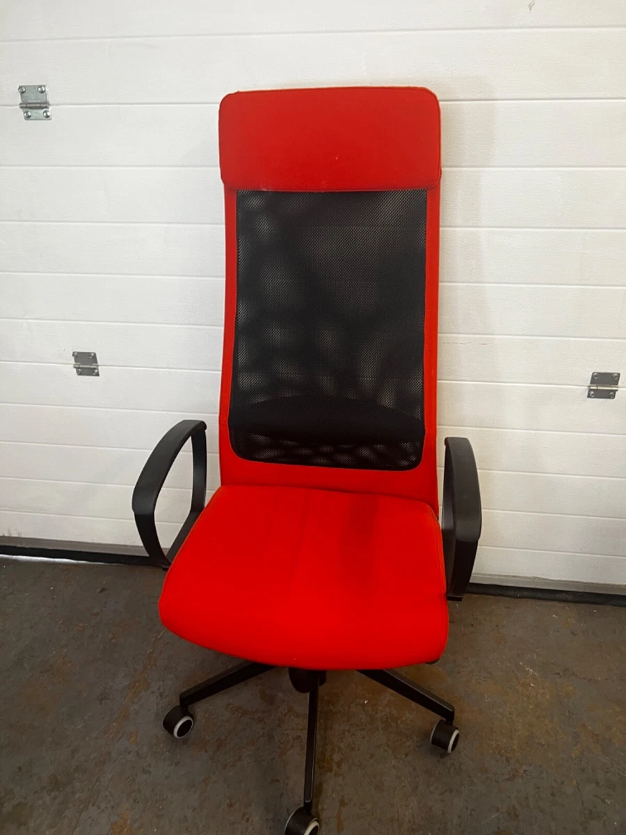 IKEA Markus Red Black Office Chair Height Adjustable Reclining