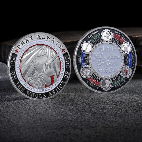 10PCS Put On the Whole Armor Of God Challenge Coin Gifts Challenge - Picture 5 of 7