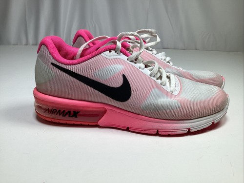Nike Air Max Sequent Pink and White Trainers Size US 7 - Picture 7 of 10