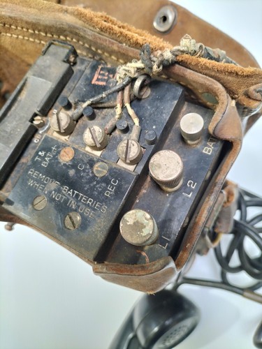 Scarce Early WW2 Telephone Set US Army Field Telephone EE-8-B Leather Cased - AF - Picture 6 of 15