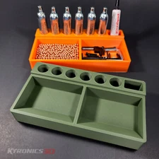 12-Gram C02 Cartridge Storage Tray for Airsoft Air Gun BB Pellet 3D Organizer