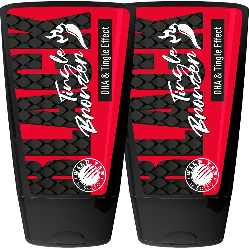 WILD TAN BLACK TINGLE BRONZER (2x 125ml=250ml) Solarium cosmetici lozione abbronzante