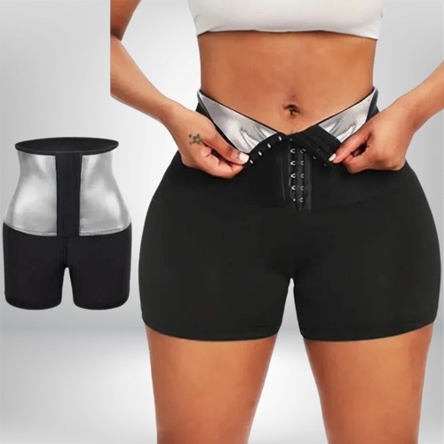 Sweat Sauna Shorts Body Shaper Pants Women Neoprene Waist Trainer Weight Loss - Picture 8 of 10