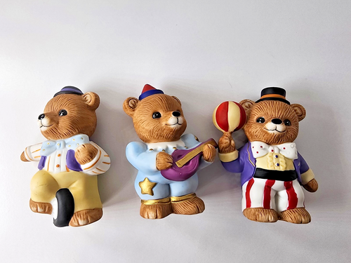 Homco Home Interiors Circus Bears Figurine Set of 3 Carnival Clown Vintage #1449 - Picture 14 of 14