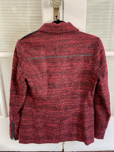 Tweed-Sakko der Marke Lucky Damen rot/schwarz Moto Größe Small komplett gefüttert #312 - Bild 3 von 14