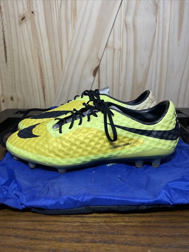 Nike Hypervenom Phantom 1 FG Soccer Cleats SZ: 9.5 Vibrant Yellow/Volt Ice RARE - Picture 7 of 17