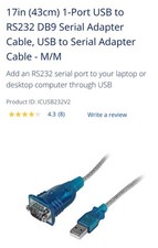1-Port USB to RS232 DB9 Serial Adapter Cable, USB to Serial Adapter Cable - M/M