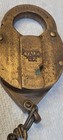 Antique Yale Towne Y&T Solid Brass Large Padlock Lock W/Key Works — photo 7