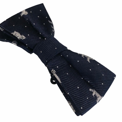 NORDSTROM Big Boy's Navy Blue Polar Bear Bow Tie NWT Silk Adjustable - Picture 2 of 4