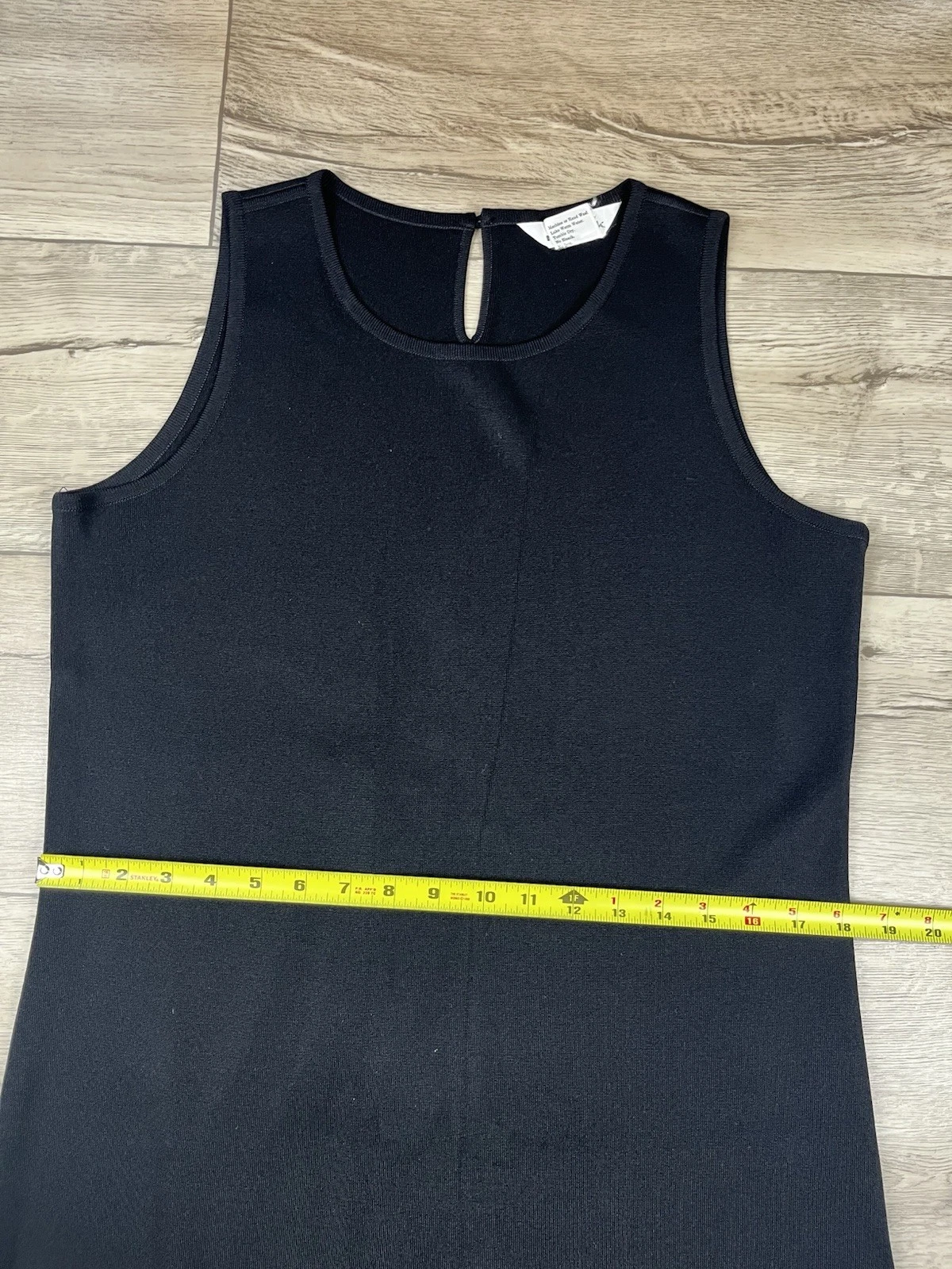 VETEMENTS Esclusivamente Misook Maxi Abito Donna Taglia Media Nero Spacco Buco della Serra dietro