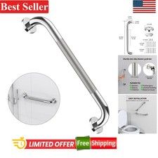 Elegant 16-Inch Chrome Grab Bar with Anti-Slip Design - 500 lbs Support
