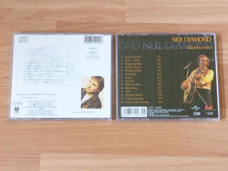 2 CD - Neil Diamond - the favourites + Chris de Burgh - flying colours - Bild 2 von 2