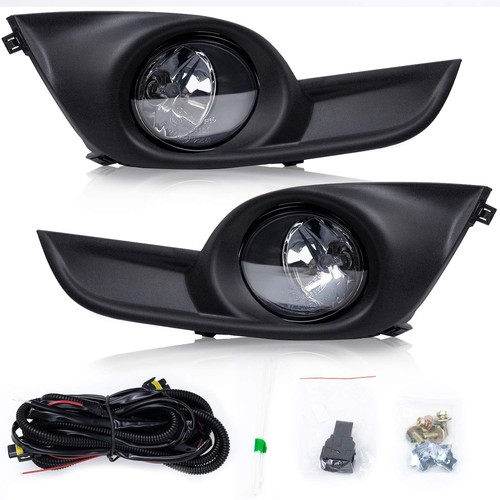 , Fog Lights for 2013 2014 2015 Altima Chrome Black Bezel Kit with Wiring Har...