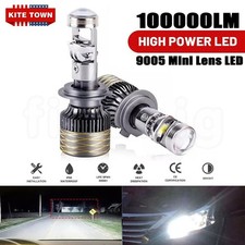 2pcs 9005 Hb3 200w Mini Bi Led Projector Lens Headlight Kit 100000lm 6000k White 2pcs 9005 Hb3 200w Mini Bi Led Projector Lens Headlight Kit 100000lm 6000k White