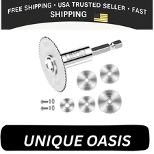 1/4-Inch Hex Shank Rotary Drill Saw(With 5PCS Blades),Hss Saw Disc Wheel Cutting