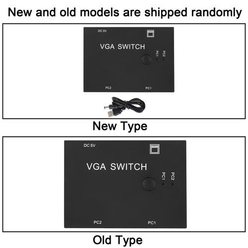 VGA Splitter Computer Accessory 2-In-1-Out 2 Port Switcher HD Display Accesso CB - Afbeelding 20 van 22