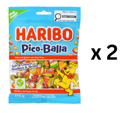 Haribo Pico-Balla Gummy Candies Soft & Chewy Share Size 175 g - Pack of 2