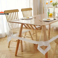 Tablecloth, Thin Transparent Plastic, Oil-Proof Wiping Tablecloth for Dining Tab