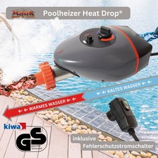 Mauk® Pool Heizer Heat Drop® elektrische Poolheizung bis 40 °C|3000 …