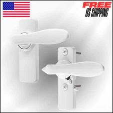 Swinging Storm Door Handle Screen Door Only Set for Inward Opening Locking Latch