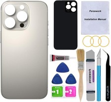 Rear Back Glass Replacement for iPhone 16 Pro 6.3 inches with Reparing Tool Kit