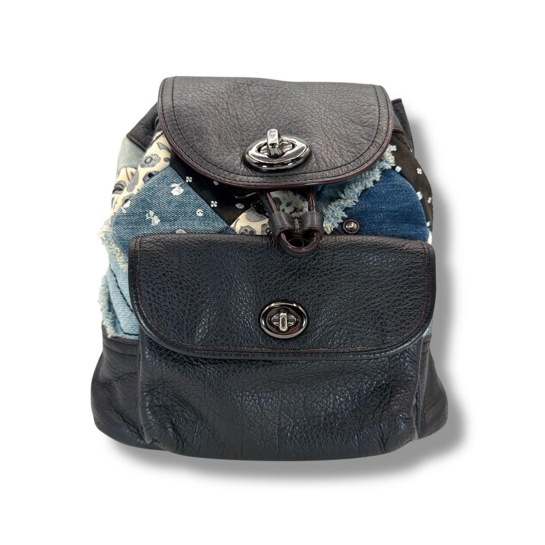 beautiful COACH Backpack Patchwork Black 37743 Fr… - image 2