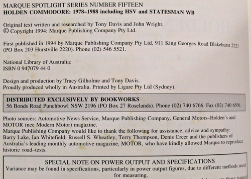 RARE Spotlight On Holden Commodore 1978-1988 Guide HSV Statesman WB Series VB-VL - Picture 6 of 24