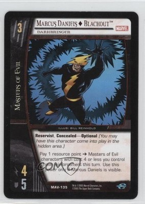 2005 VS System Marvel Avengers Marcus Daniels - Blackout #MAV-135