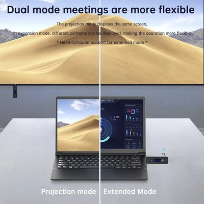 HDMI Sans fil Même écran Projecteur HD 1080P 50M Vidéo Émetteur Récepteur Noir E - Photo 1/4