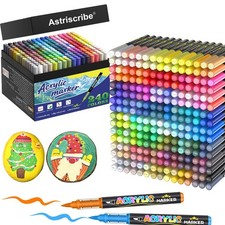 240 Colors Acrylic Paint Pens Set   Premium Water-Based Brush Tip Markers 1  ...