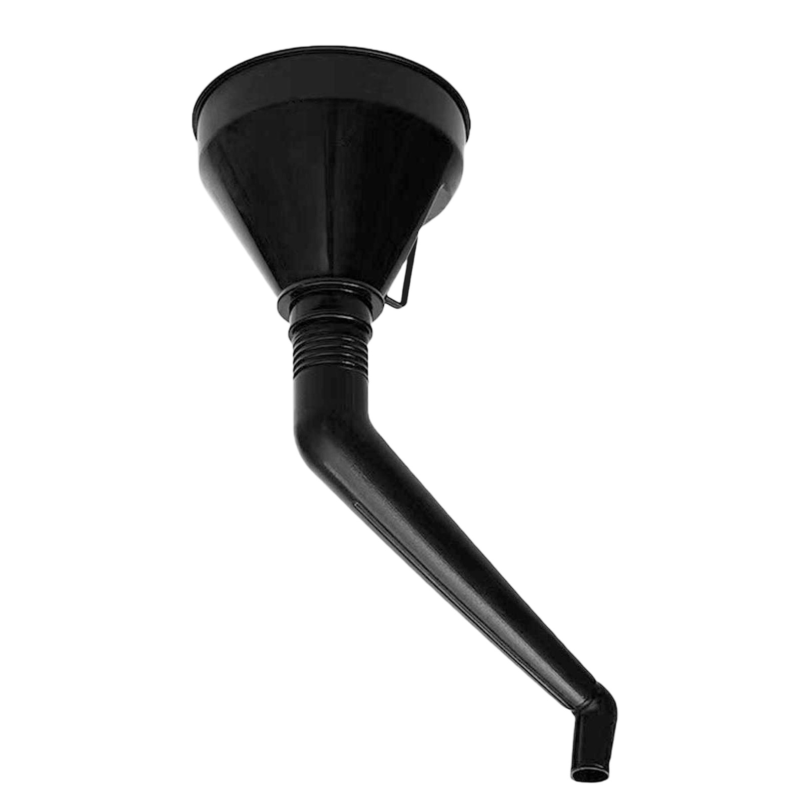 Entonnoir à carburant 18 cm manche incurvé plastique pour huile et diesel