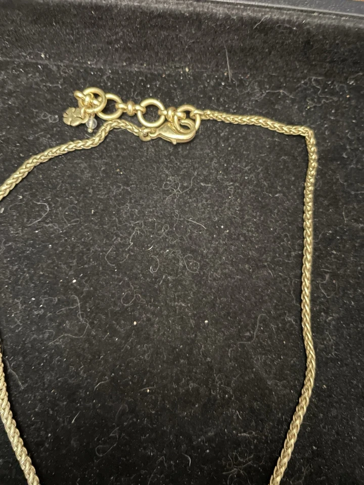 Collar largo con piedra lágrima Lucky Brand tono dorado boho chic Foto 4 de 4