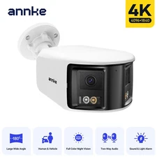 ANNKE 4K Color Dual Lens 180° View PoE Security Camera Outdoor Two Way Audio AI