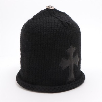Chrome Hearts Beanie Cashmere ONE SIZE 53-60 Black × Silver