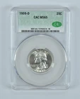 1959-D Washington Quarter MS65 CAC CACg