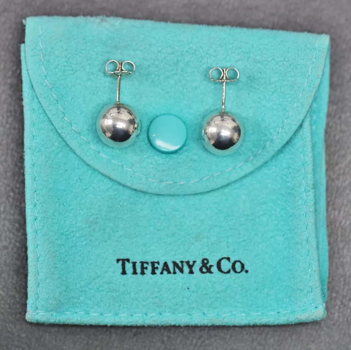 Tiffany sterling 2024 silver ball earrings