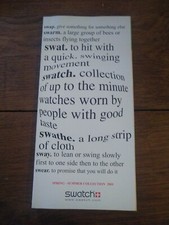 Swatch Watch Spring Summer Collection 2001 Catalogue, Unread Condition