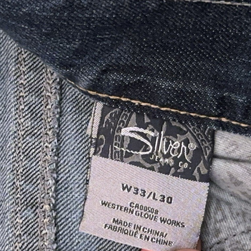Silver Jeans Herren 36x30 ZAC Relaxed Fit Straight Leg Blau Dark Wash Denim Faded - Bild 7 von 9