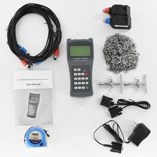 Misuratore di portata liquido ad ultrasuoni digitale misuratore di portata portatile TDS-100H DN50-700 mm M2