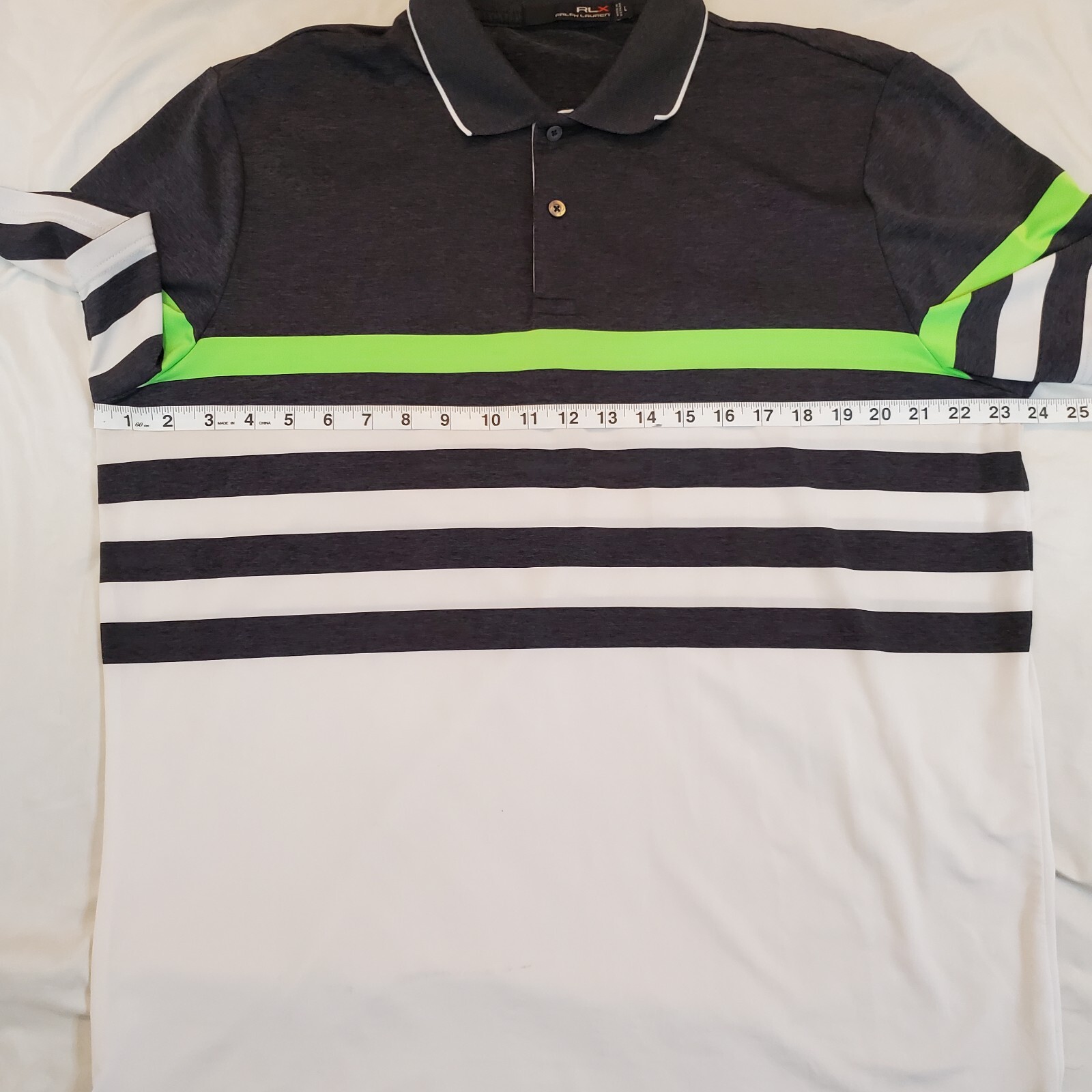 RLX Ralph Lauren Striped Golf Polo Size L - RLX Ralph Lauren Striped Golf Polo Size L -